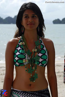 Shraddha Das in Green Bikini Top
